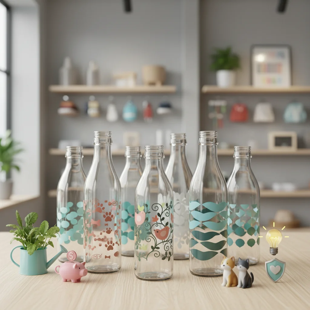vinilos para botellas de vidrio n/d beneficios