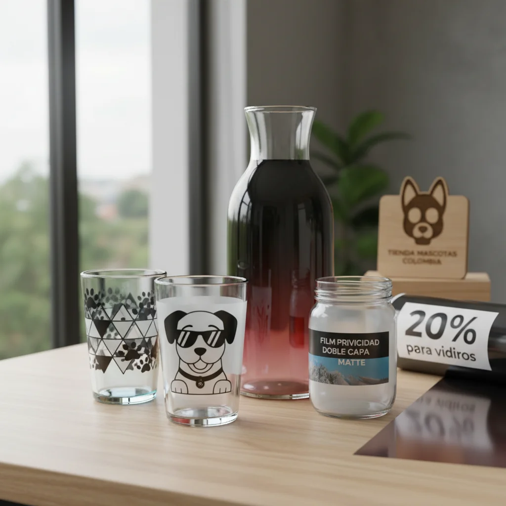 vinilos para vasos de vidrio n/d — alimento natural para mascotas en Colombia