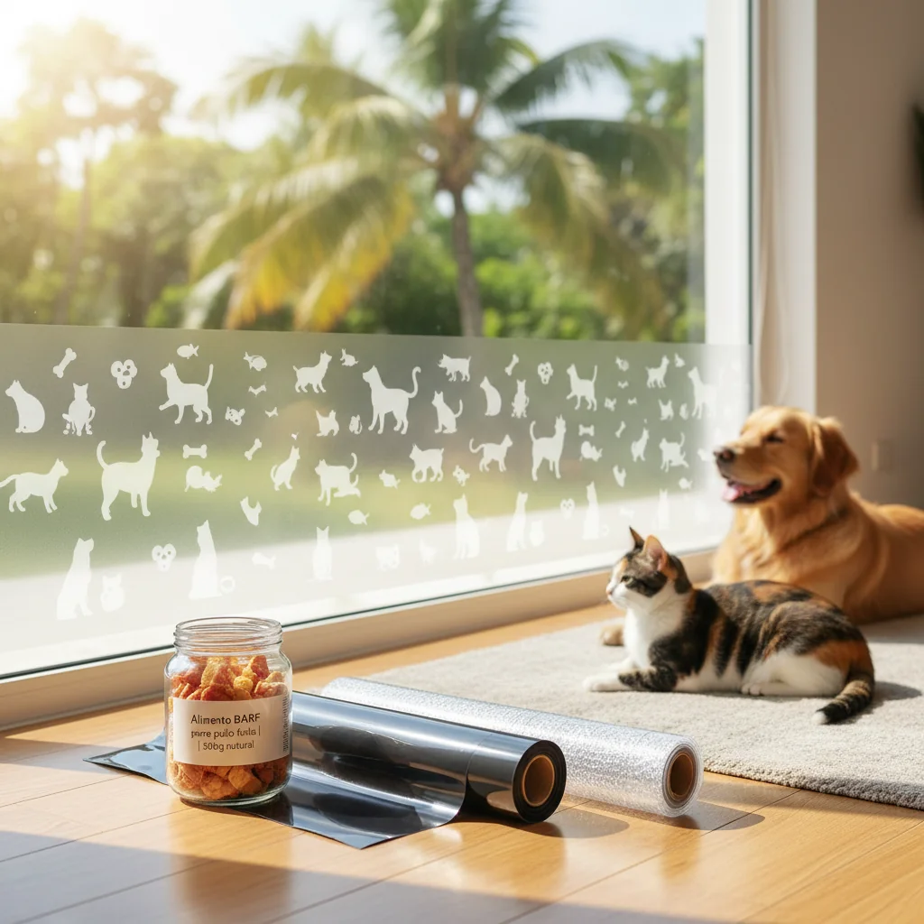 vinilos para ventanas publicidad n/d — alimento natural para mascotas en Colombia