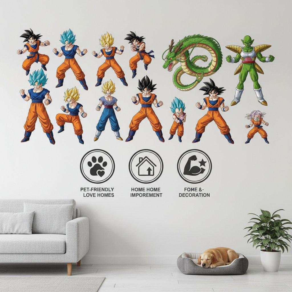 vinilos pared dragon ball n/d beneficios