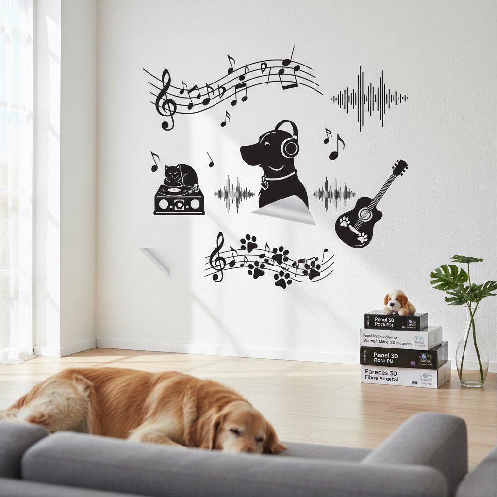 vinilos pared musica n/d — alimento natural para mascotas en Colombia
