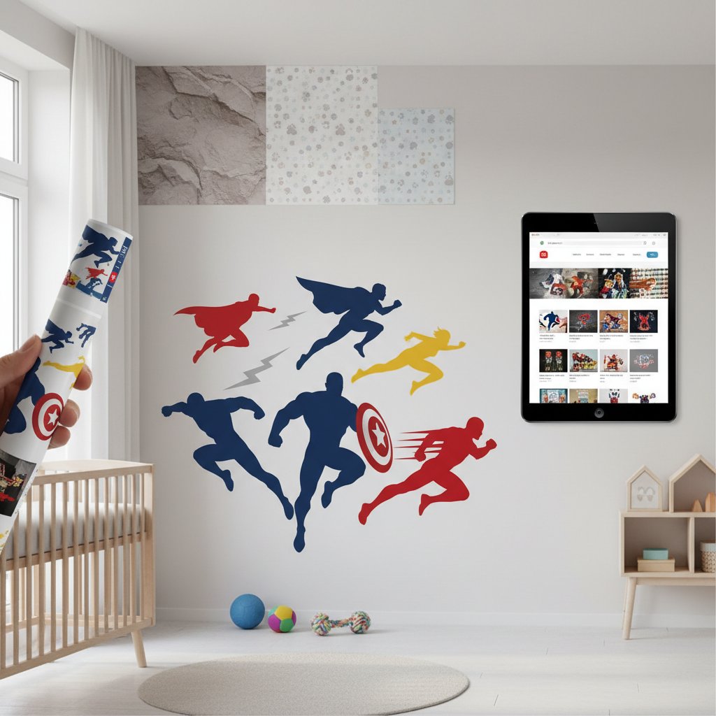 vinilos pared superheroes n/d cómo elegir