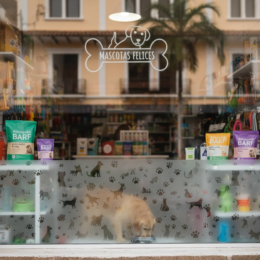 vinilos publicitarios para ventanas n/d — alimento natural para mascotas en Colombia