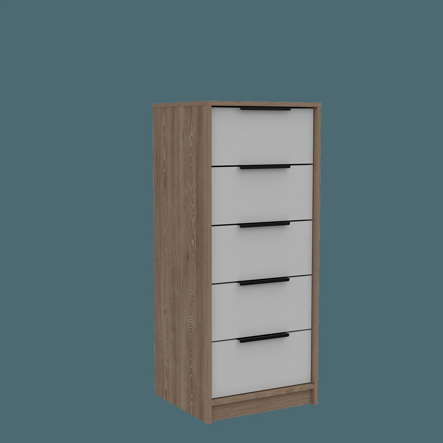 Comoda 5 Cajones Kaia RTA Miel + Blanco - Imagen 3