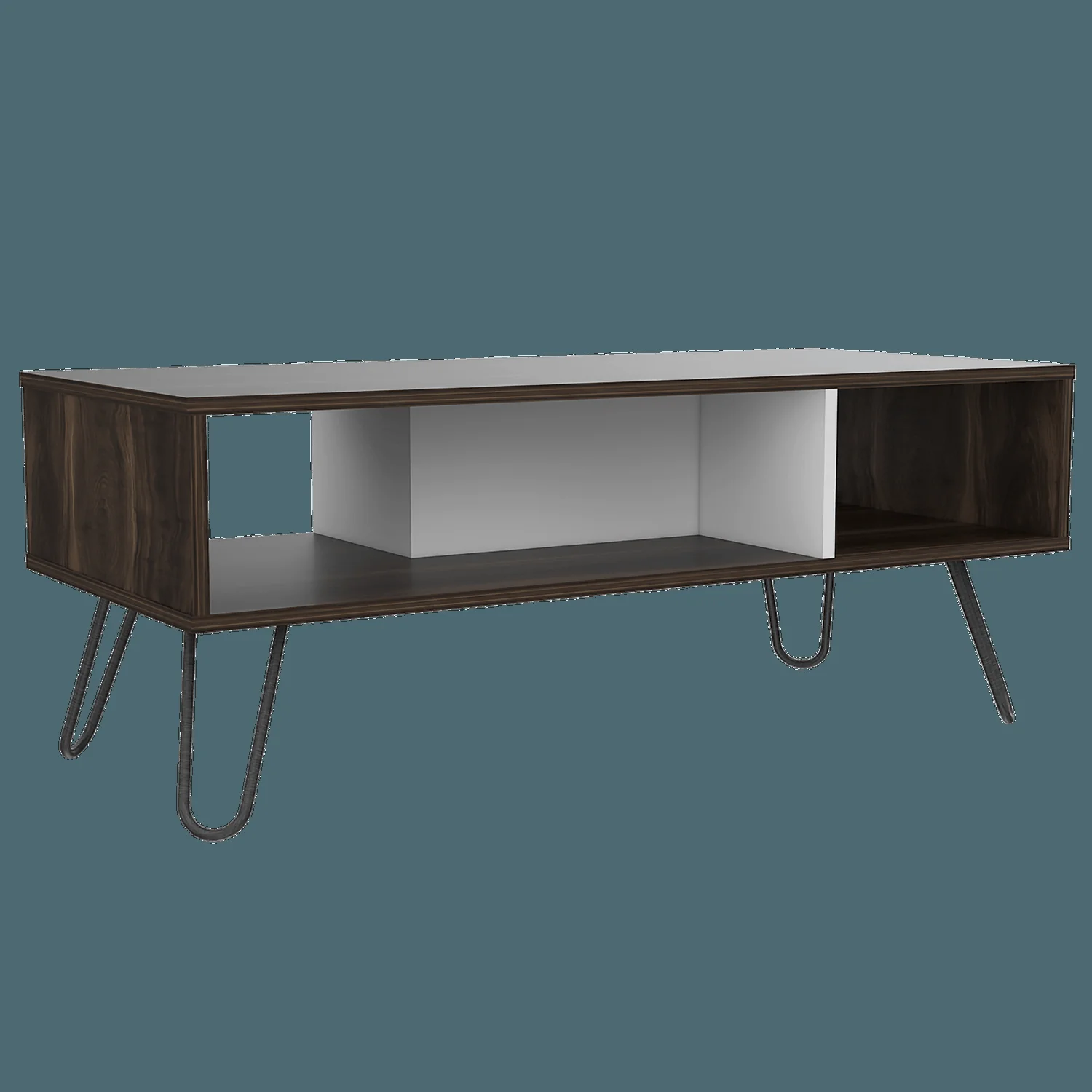 Mesa de Centro Vassel RTA Nogal + Blanco - Imagen 1