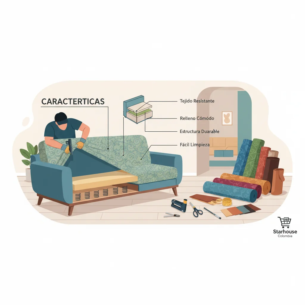 como cambiar el tapizado de muebles de sala características y ventajas