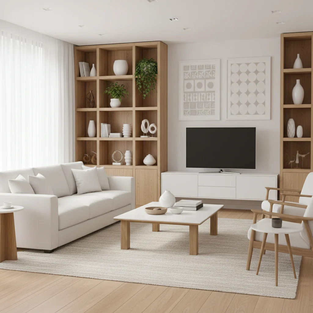 como combinar muebles blancos y madera características y ventajas