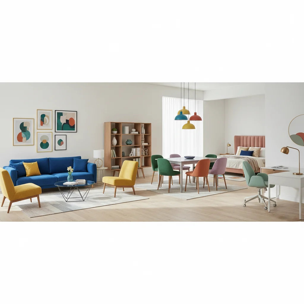 como combinar muebles de colores características y ventajas