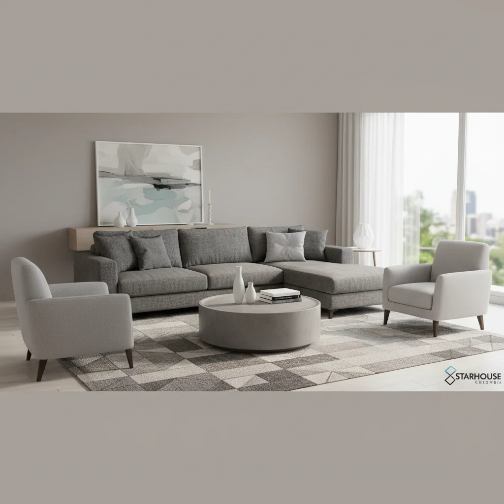 como combinar muebles de sala grises características y ventajas