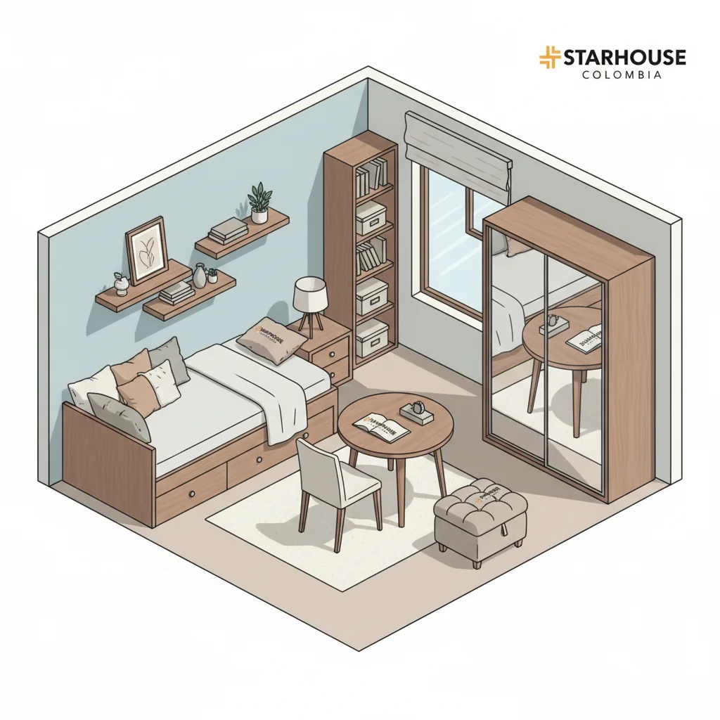 como organizar muebles en habitacion pequeña cómo elegir