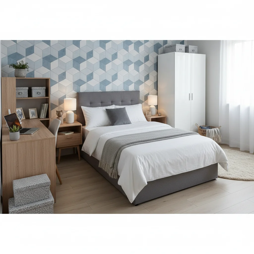 como organizar muebles en habitacion pequeña — pisos y revestimientos en Colombia | Starhouse