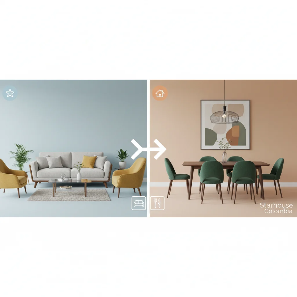 comparar muebles de sala y comedor características y ventajas