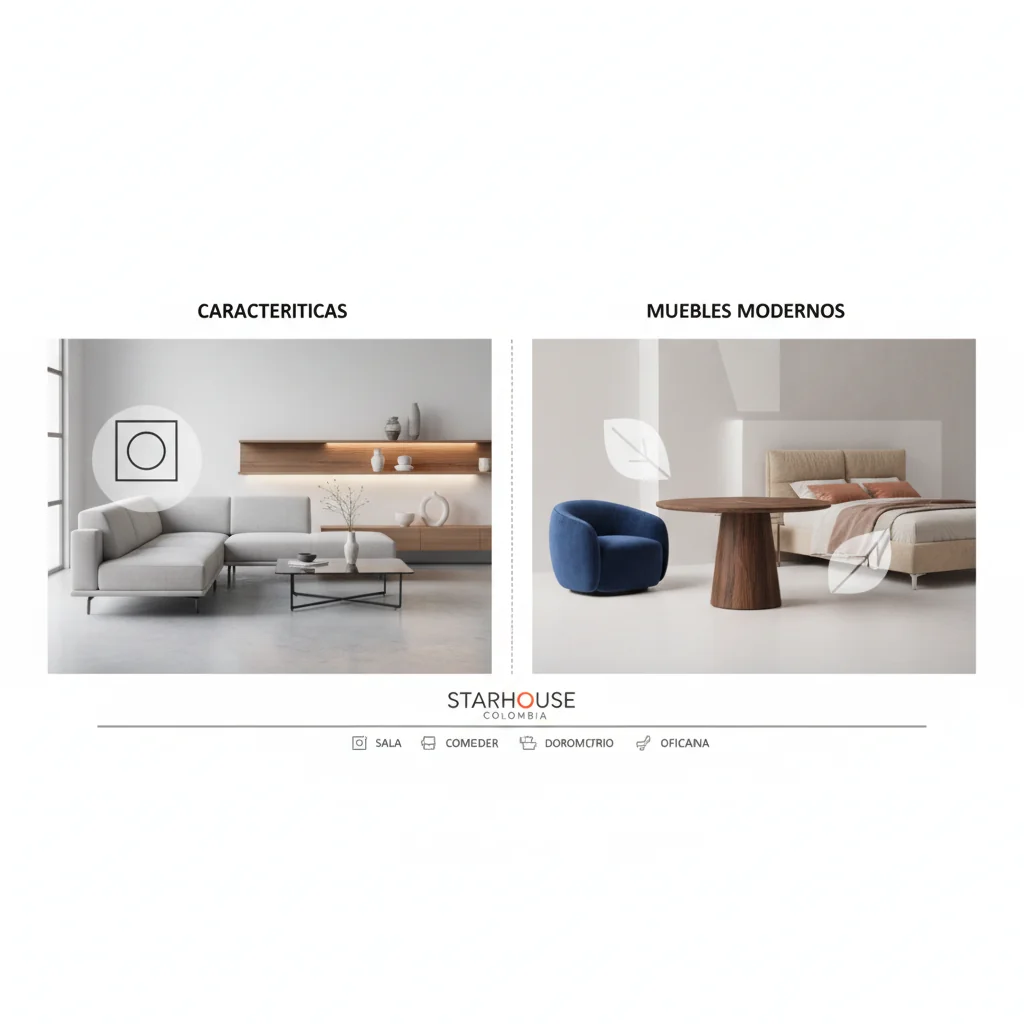comparar muebles modernos características y ventajas