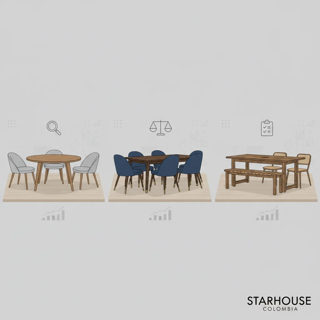 comparar muebles para comedor características y ventajas