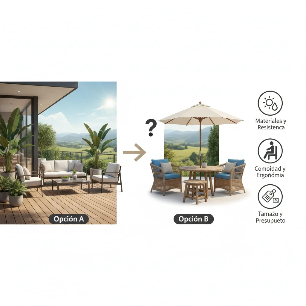 comparar muebles patio cómo elegir