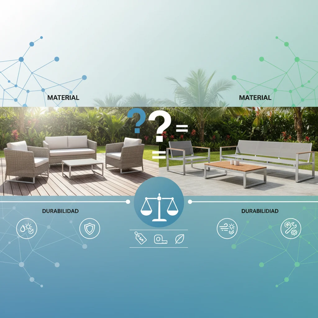 comparar muebles patio características y ventajas