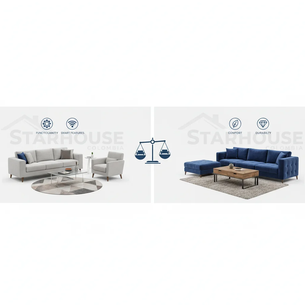 comparar muebles sala nuevos características y ventajas