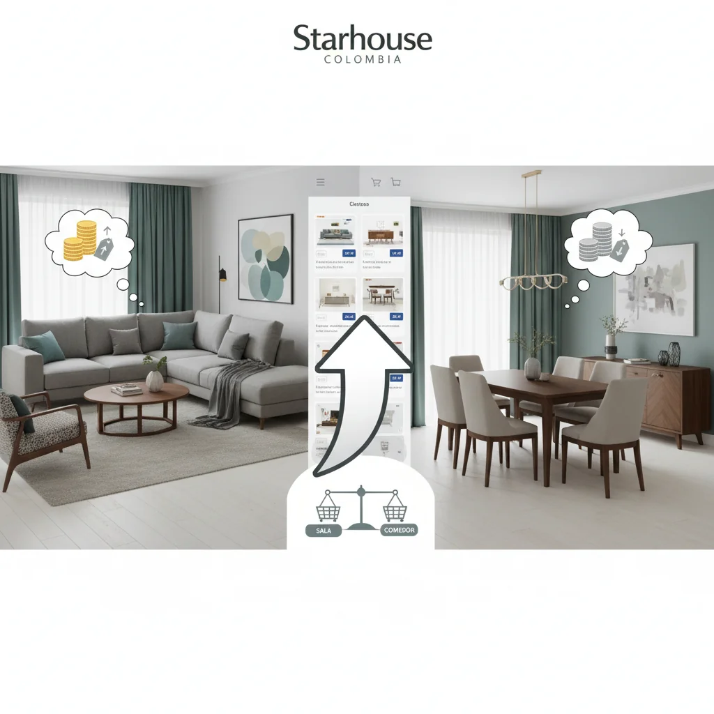 comparar muebles sala y comedor precio cómo elegir