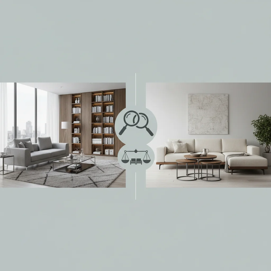 comparar sala muebles modernos cómo elegir