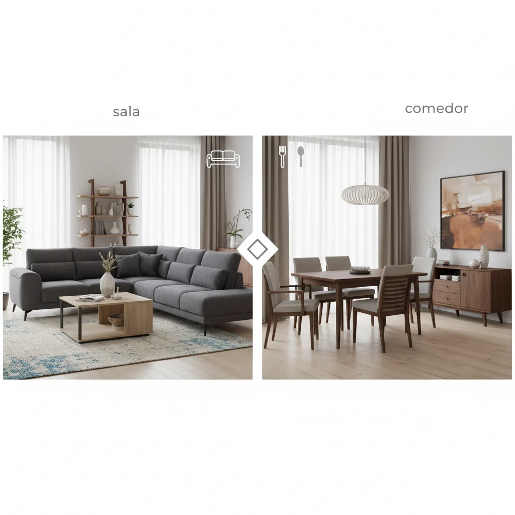 comparar sala y comedor muebles cómo elegir