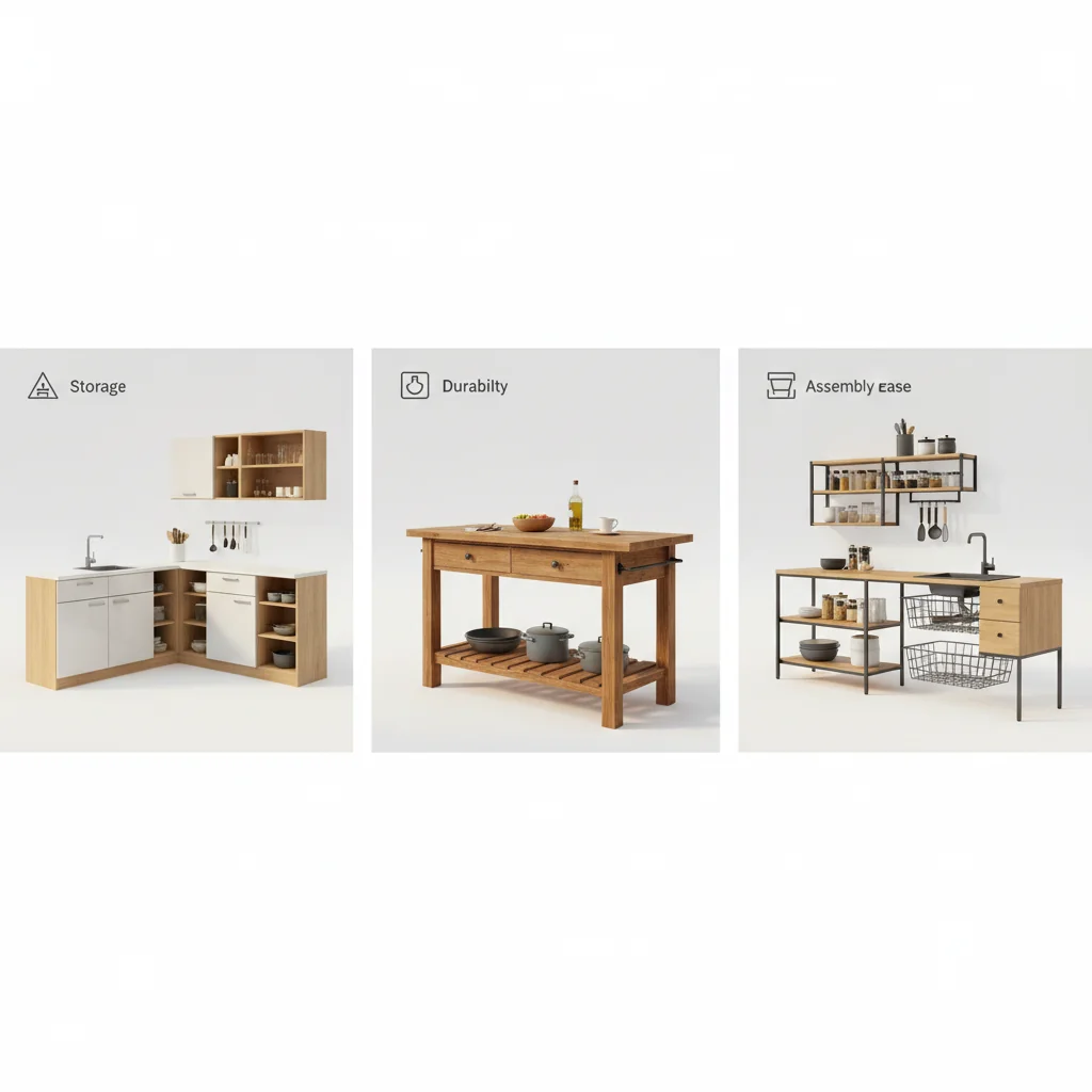 comparar tipos de muebles para cocina baratos características y ventajas