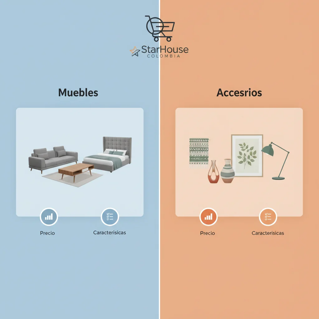 comparar venta de muebles y accesorios precio características y ventajas