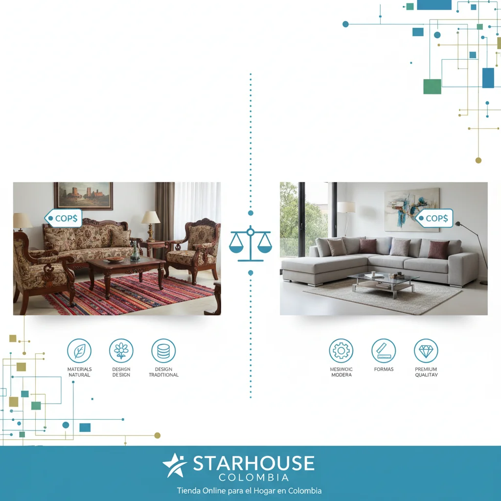 comparar y precio muebles sala colombia características y ventajas