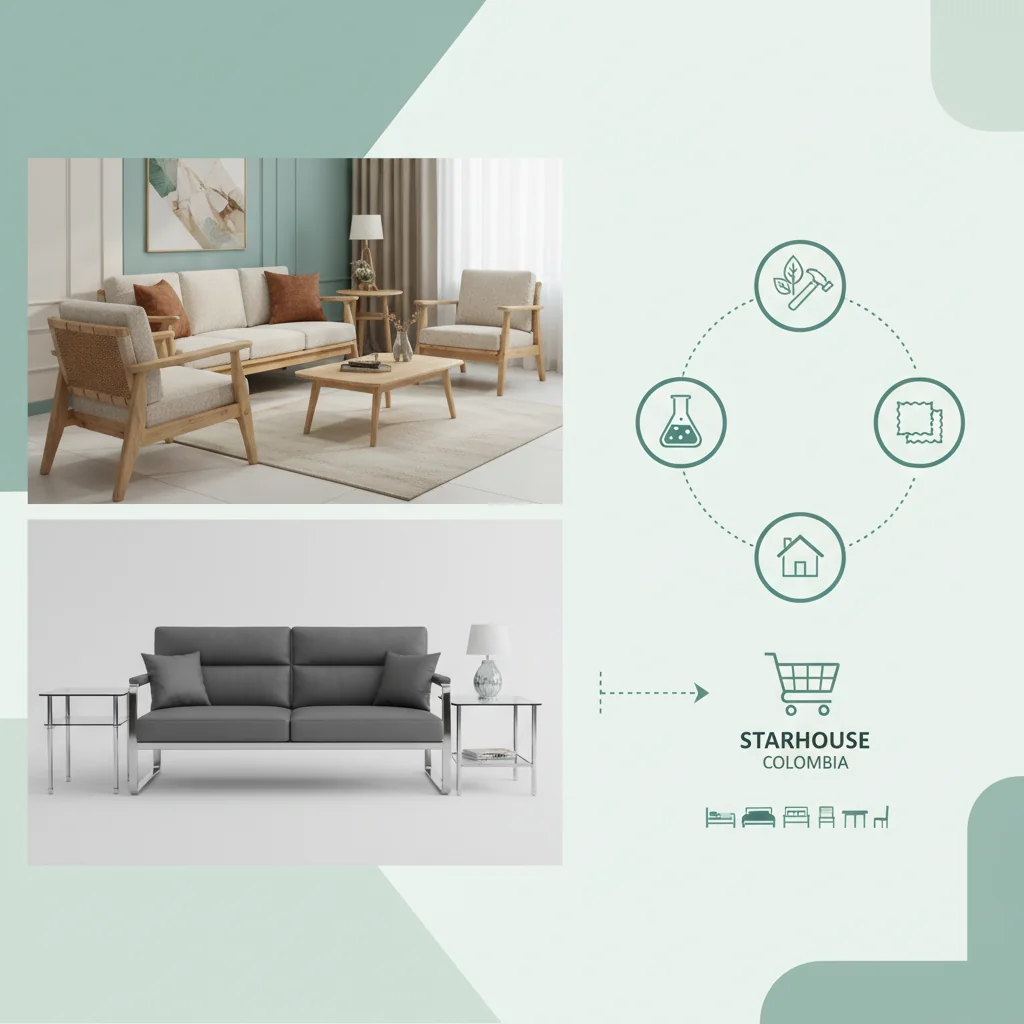 de que material fabrican los muebles de sala en bogota cómo elegir