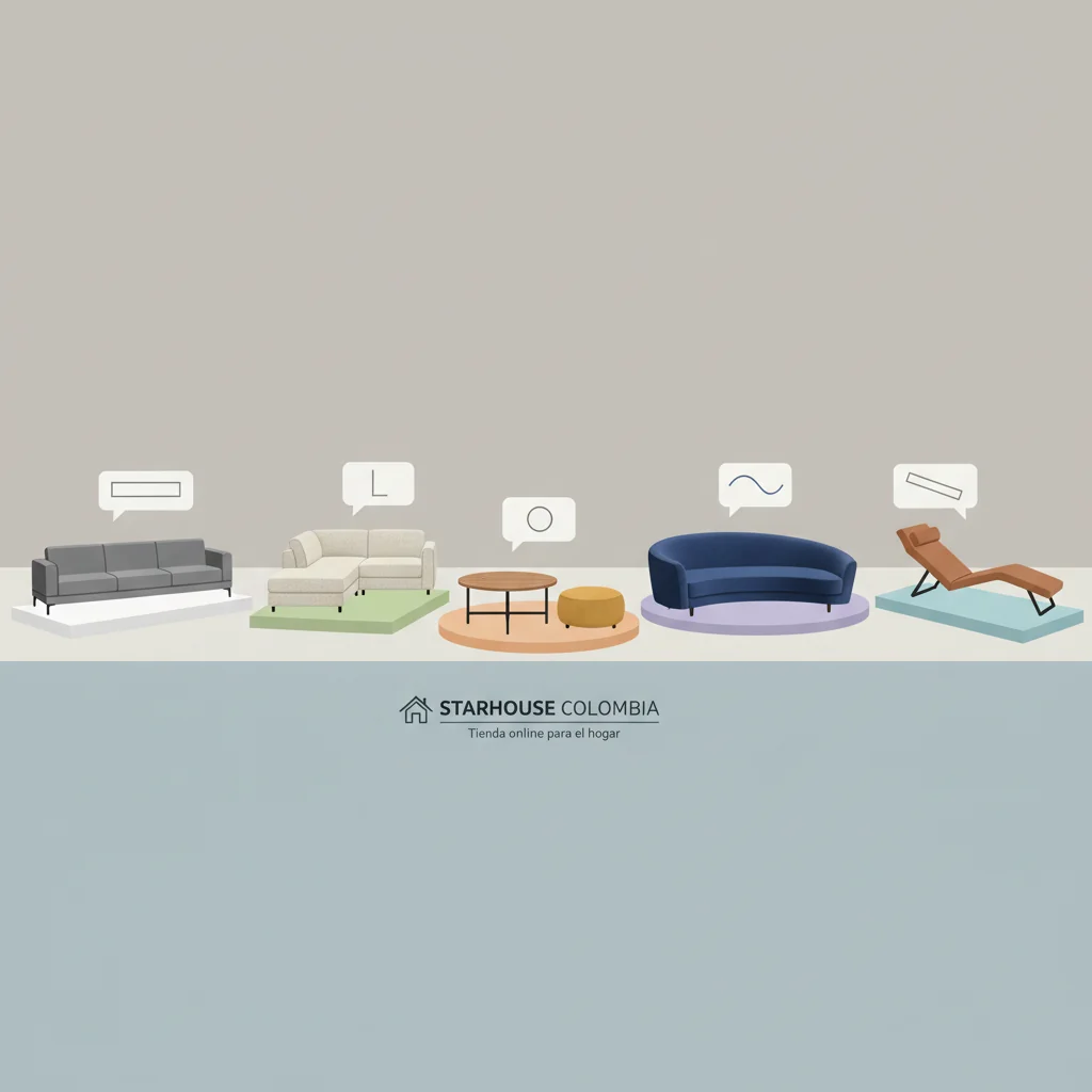 formas de muebles de sala características y ventajas