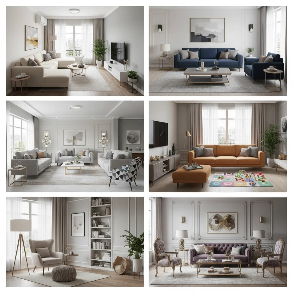 lugar para muebles de sala cómo elegir