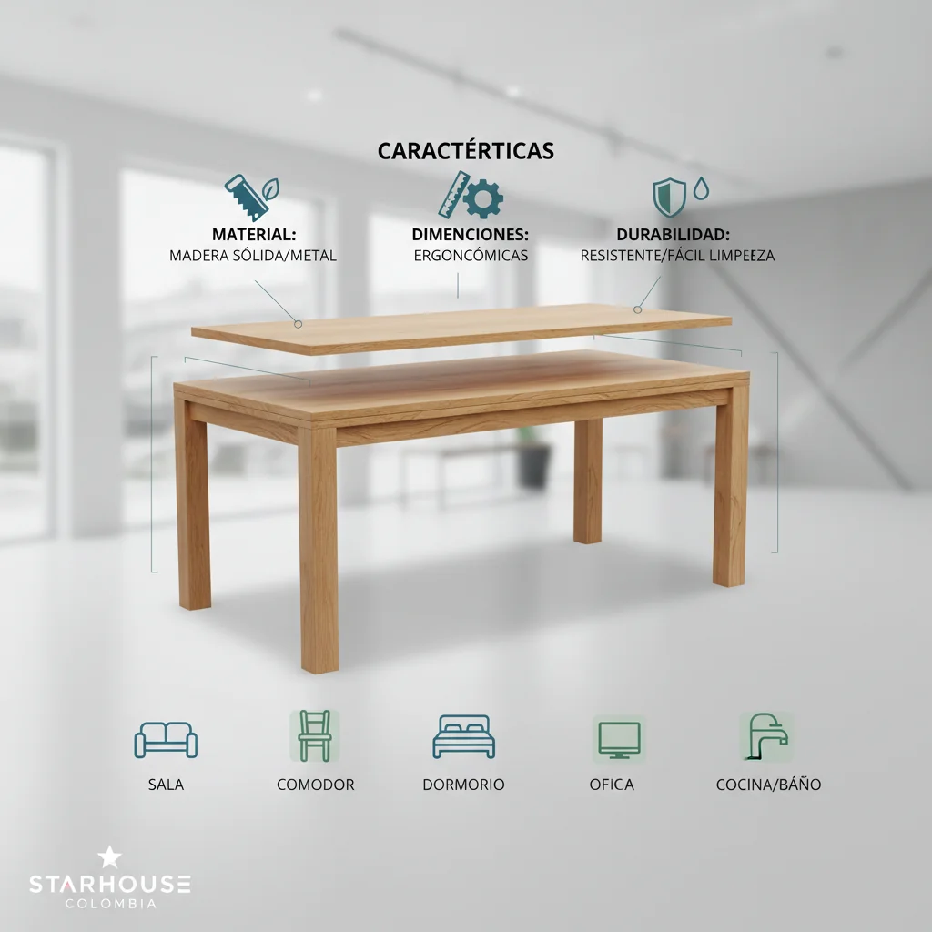 mesa muebles características y ventajas