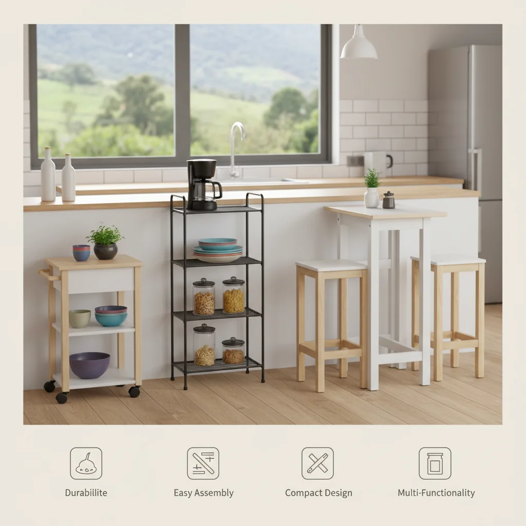 muebles auxiliares de cocina baratas características y ventajas