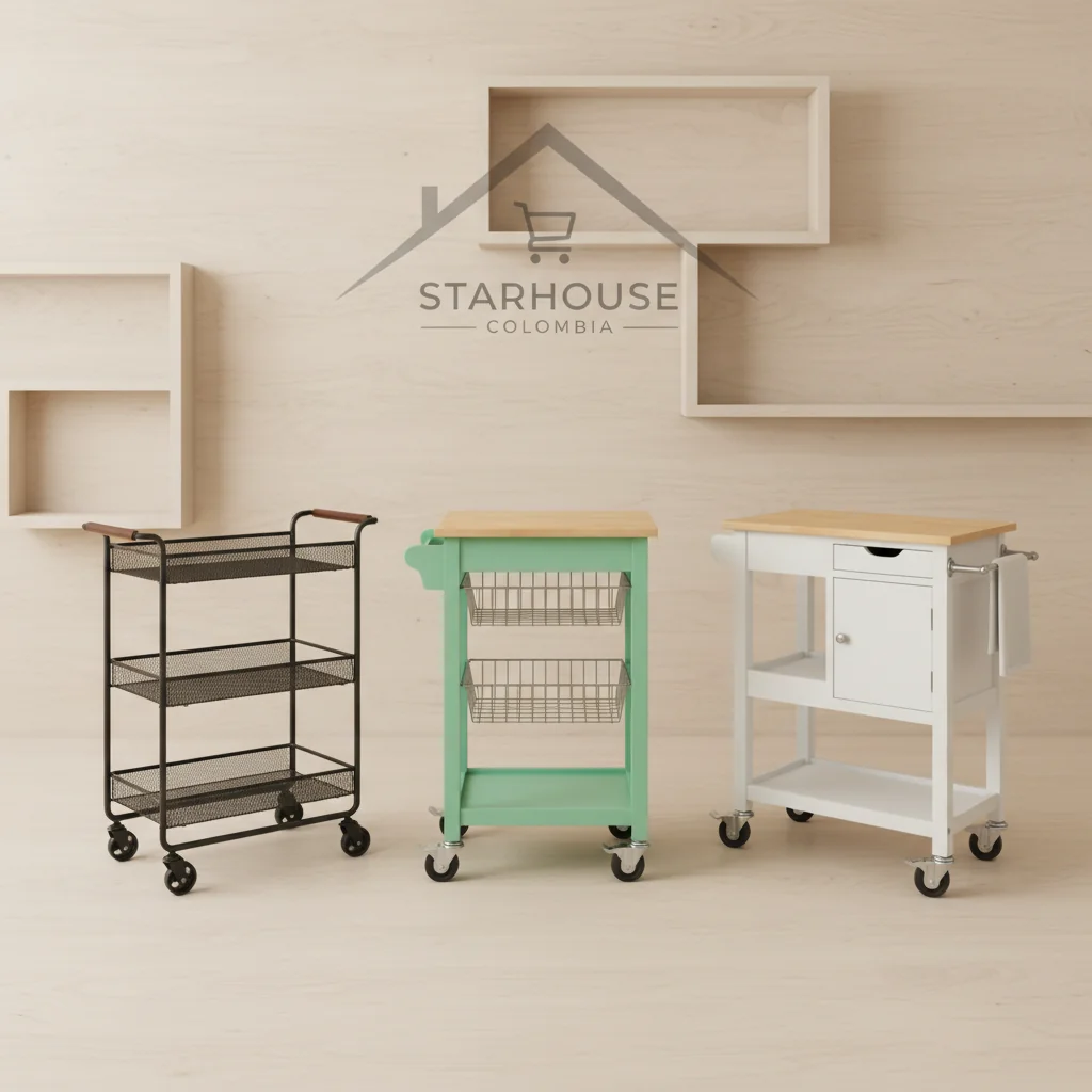 muebles auxiliares de cocina con ruedas baratas cómo elegir