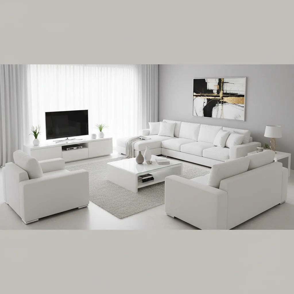 muebles blanco moderno para sala cómo elegir