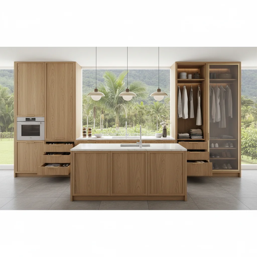 muebles de cocina de madera para ropa cómo elegir