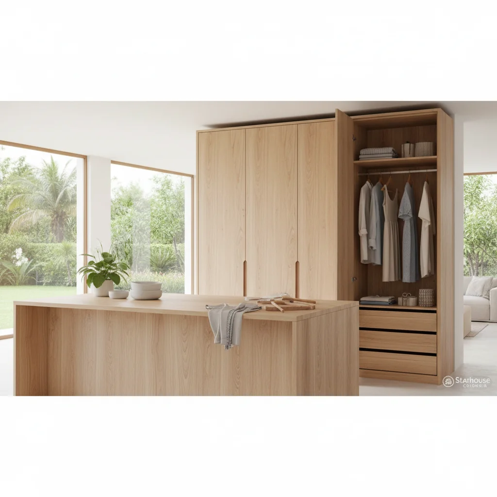 muebles de cocina de madera para ropa características y ventajas