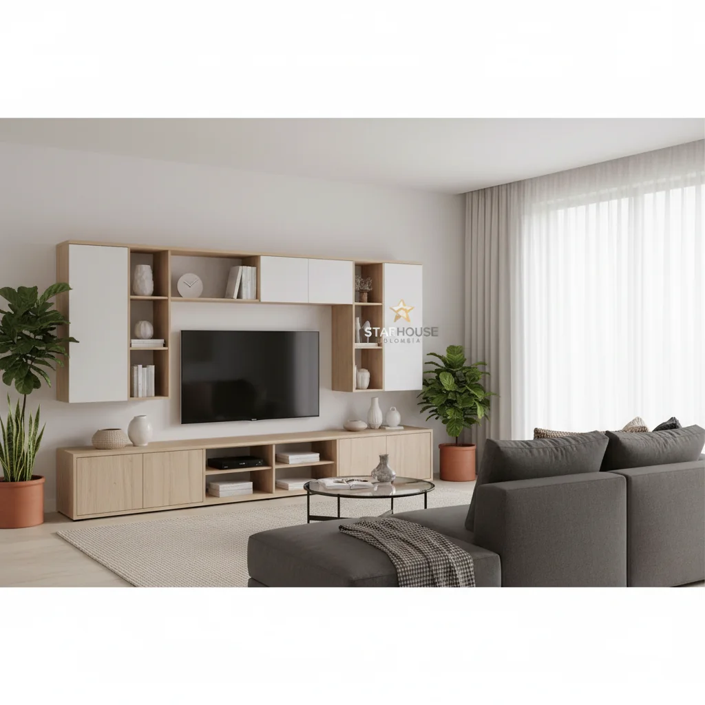 muebles de pared para sala cómo elegir