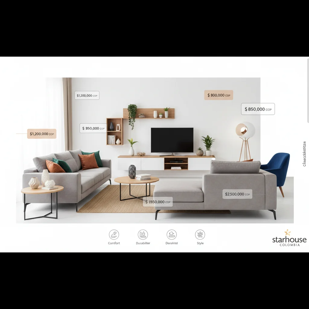 muebles de sala con precios colombia características y ventajas
