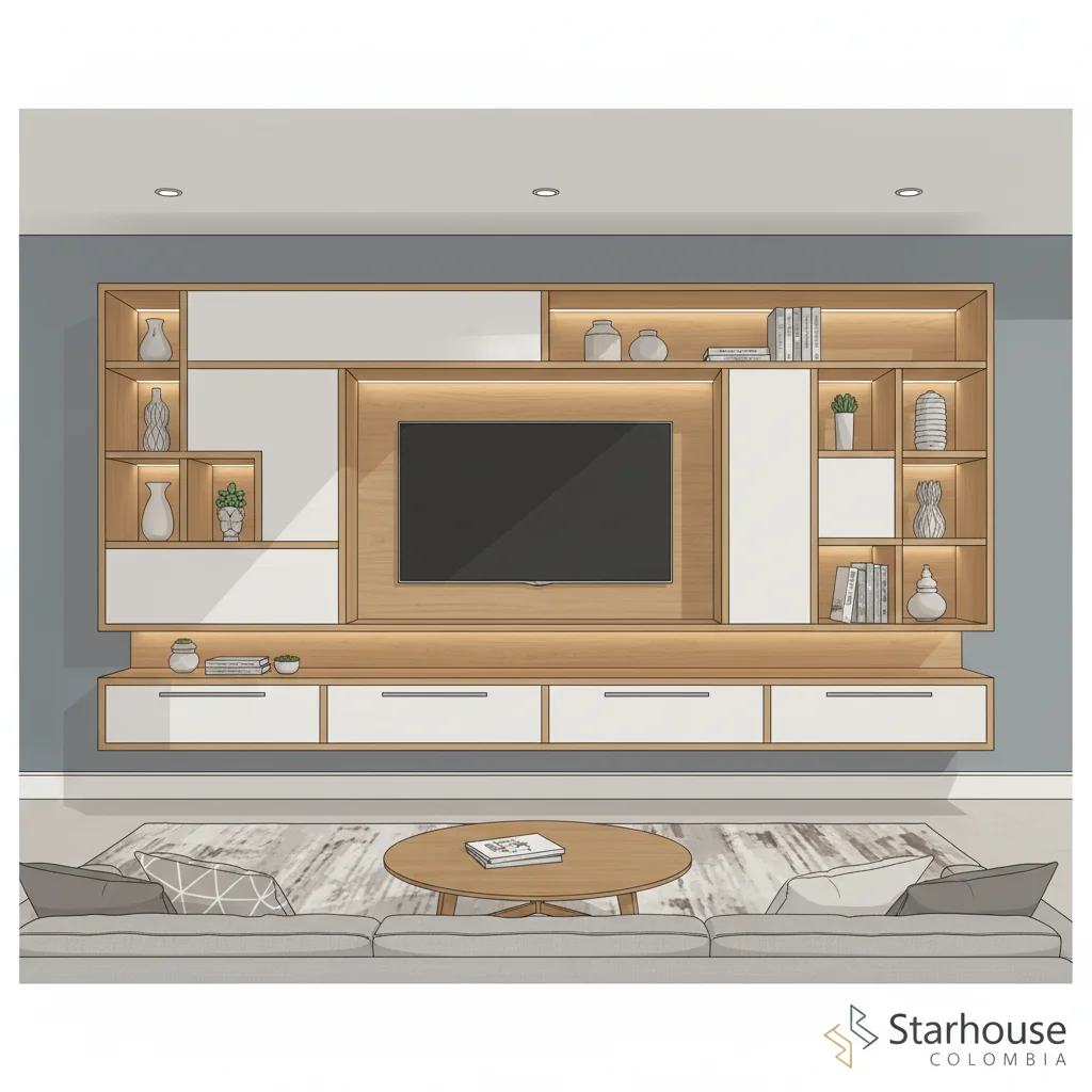 muebles de sala para pared características y ventajas