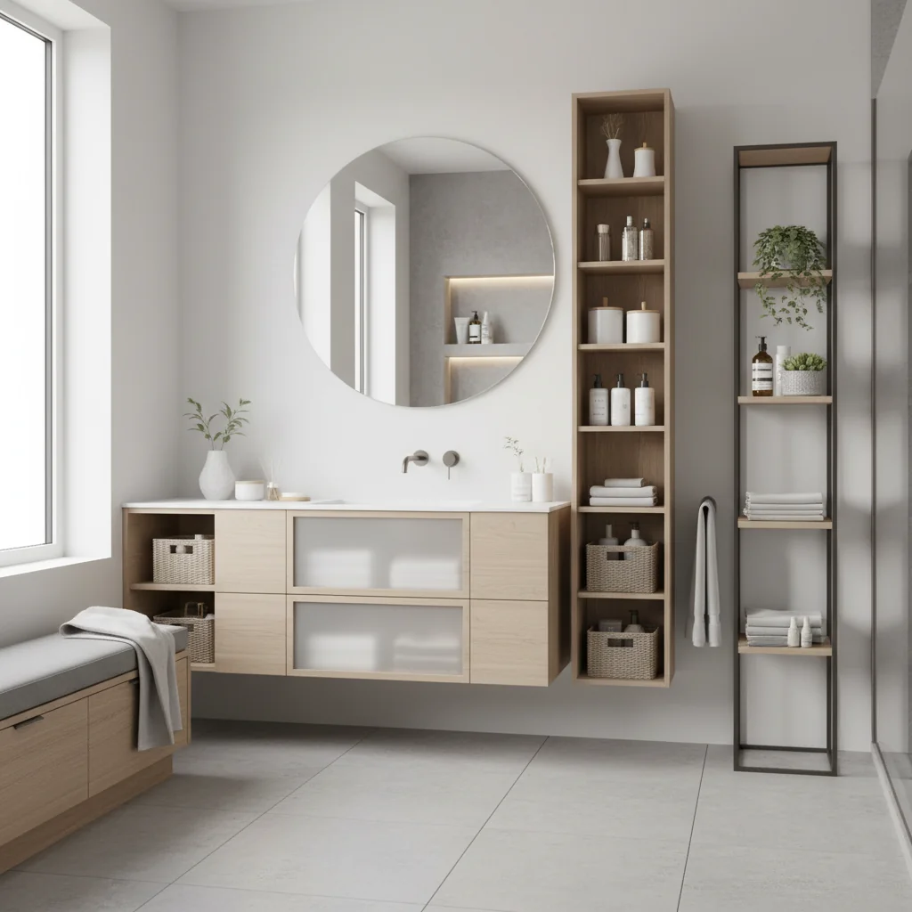 muebles organización de baño moderna características y ventajas