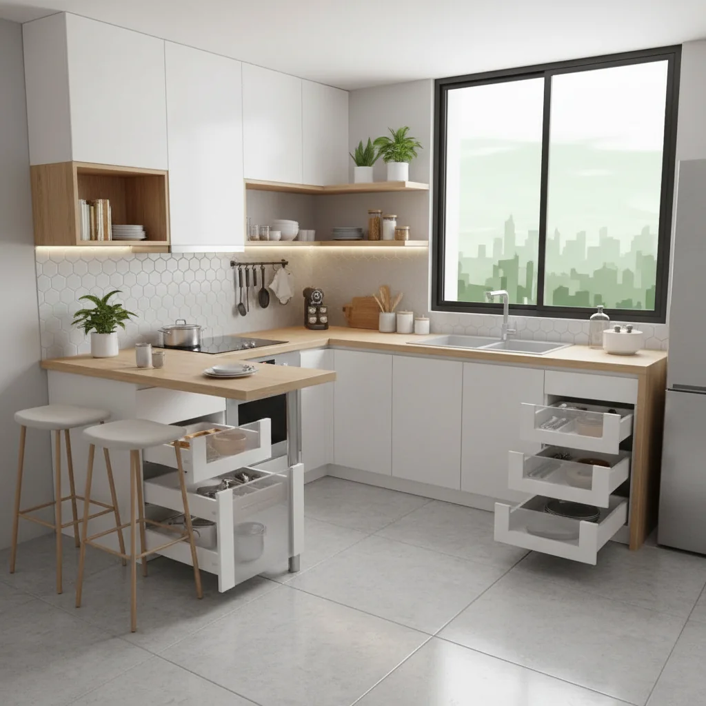 muebles para pequeños espacios cocina características y ventajas