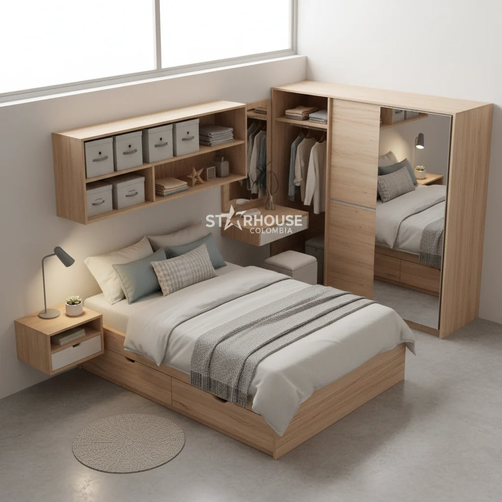 muebles para pequeños espacios dormitorio características y ventajas