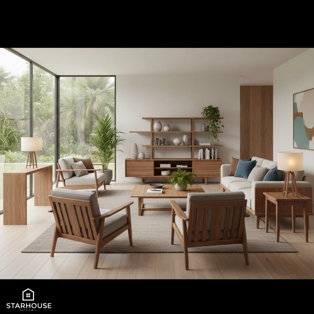 muebles para sala de madera cómo elegir