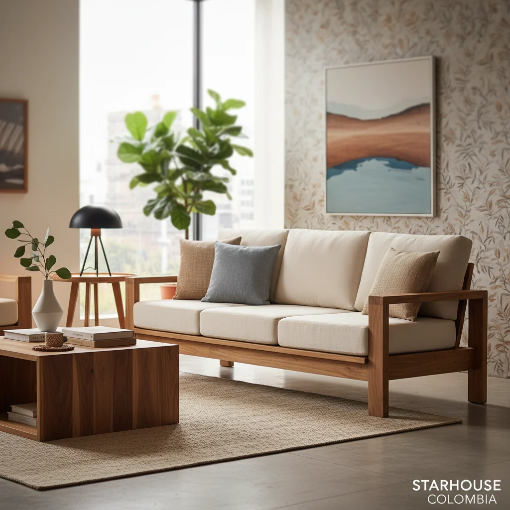 muebles para sala en madera — pisos y revestimientos en Colombia | Starhouse