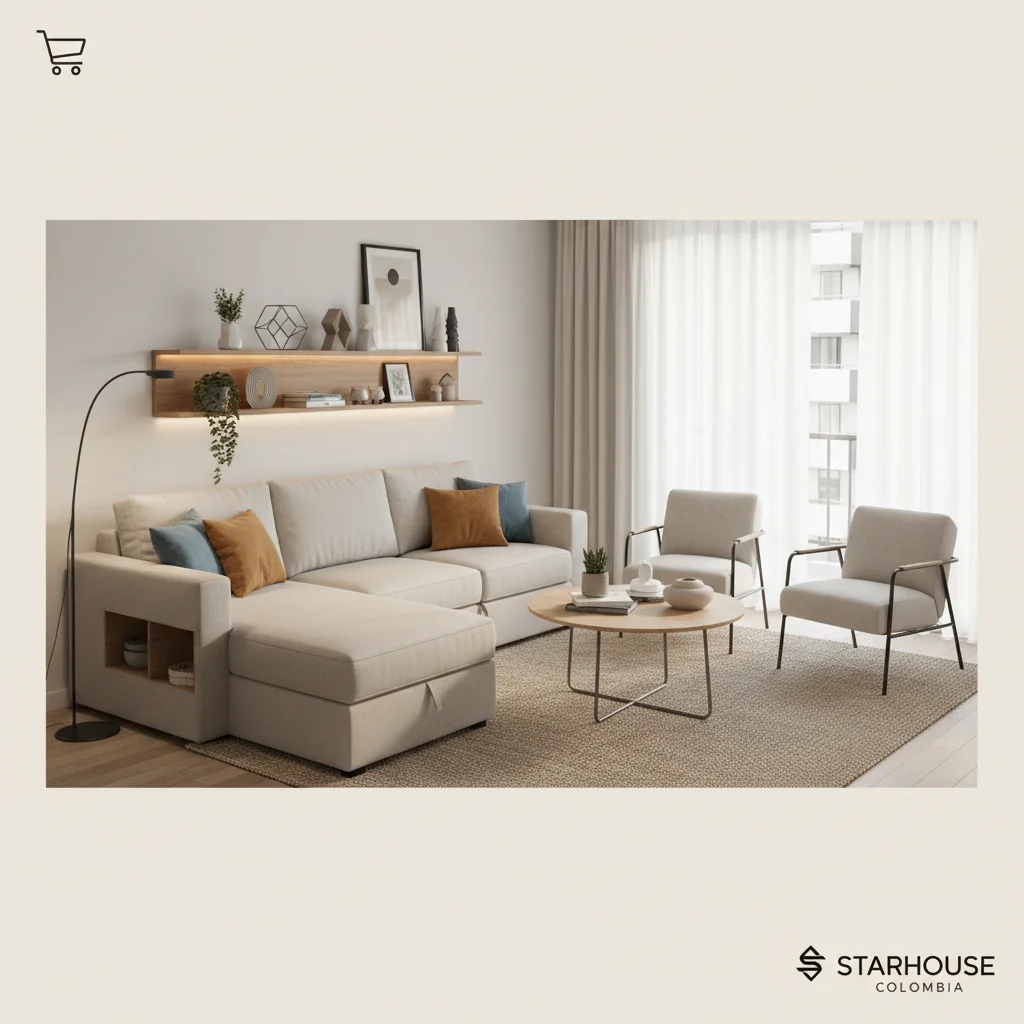 muebles sala pequeña características y ventajas