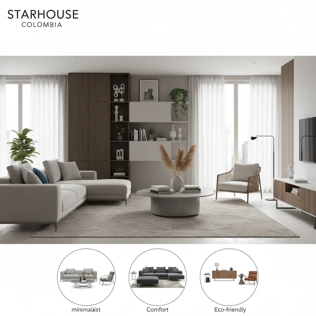 sala de muebles modernos cómo elegir