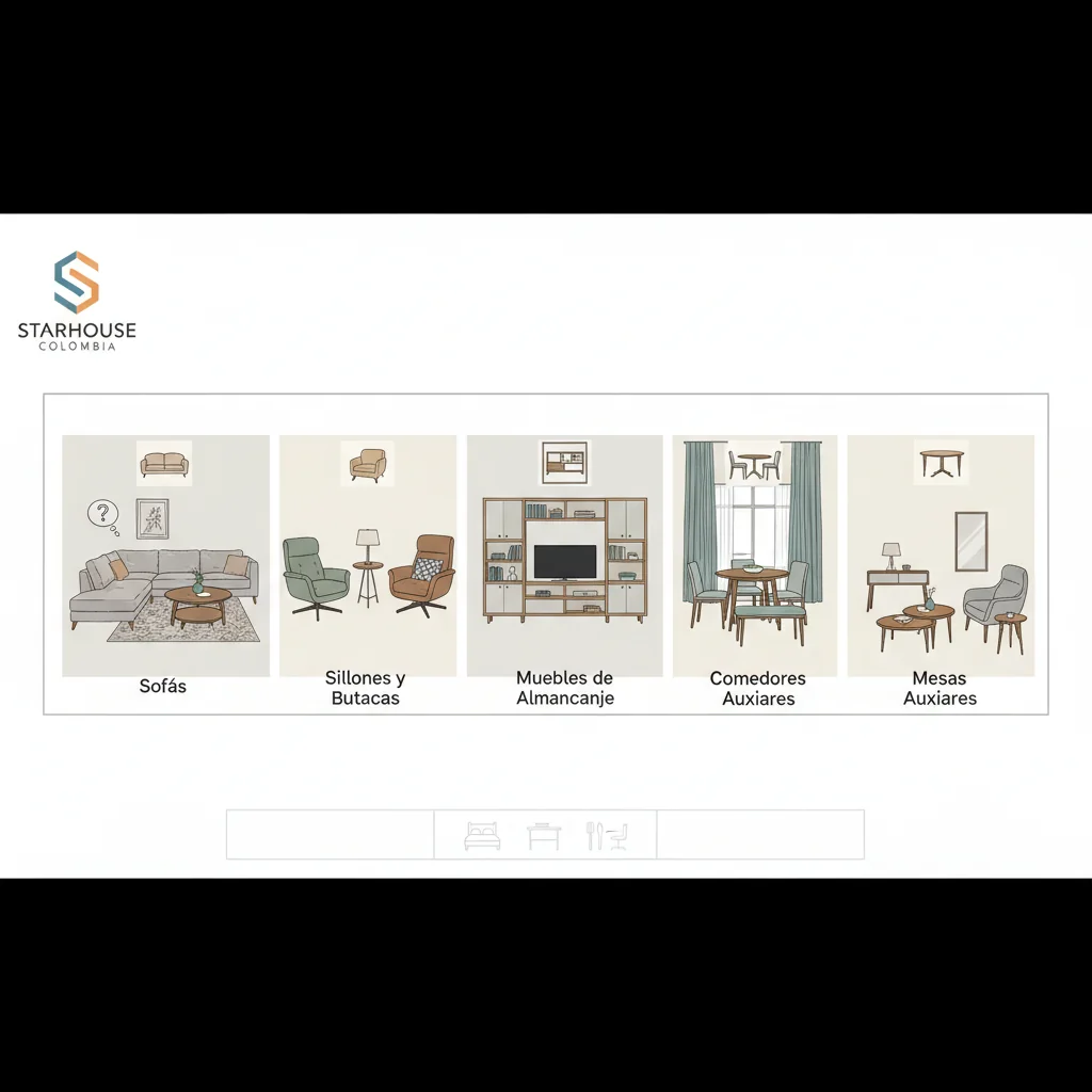 tipos de muebles para sala cómo elegir