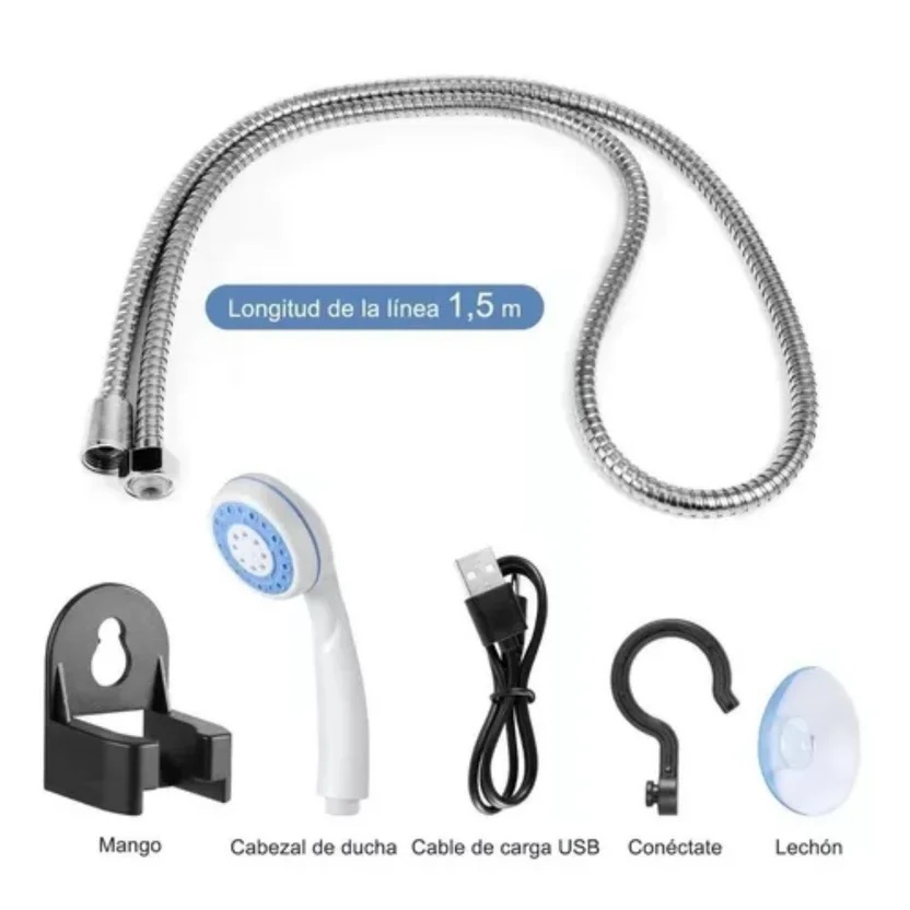 DUCHA PORTÁTIL ELÉCTRICA RECARGABLE - Imagen 3