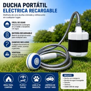 DUCHA PORTÁTIL ELÉCTRICA RECARGABLE