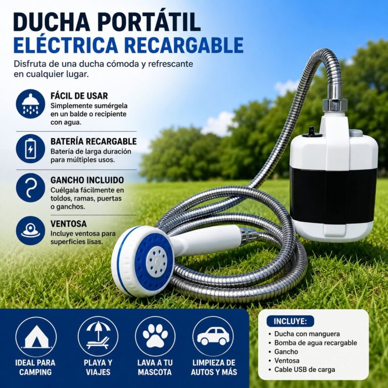 DUCHA PORTÁTIL ELÉCTRICA RECARGABLE